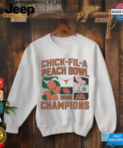 Texas Longhorns College Football Playoff 2025 Peach Bowl Champions Victory Ahead T Shirt