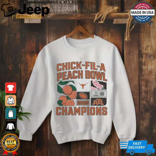 Texas Longhorns College Football Playoff 2025 Peach Bowl Champions Victory Ahead T Shirt