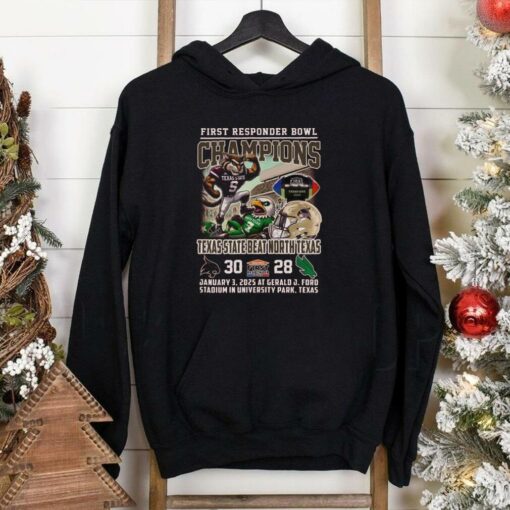 Texas State Bobcats Beat North Texas First Responder Bowl Champions T Shirt