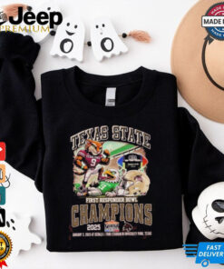 Texas State Bobcats Mascot First Responder Bowl Champions 2025 T Shirt