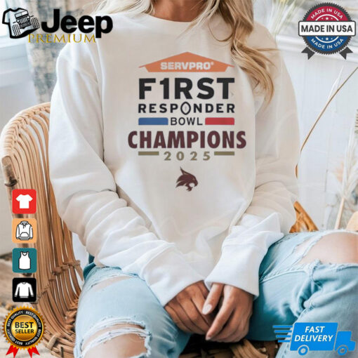 Texas State Football 2025 Servpro First Responder Bowl Champions shirt