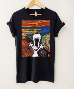 The Howl Snoopy Woodstock and Charlie Brown X Edvard Munch’s The Scream shirt