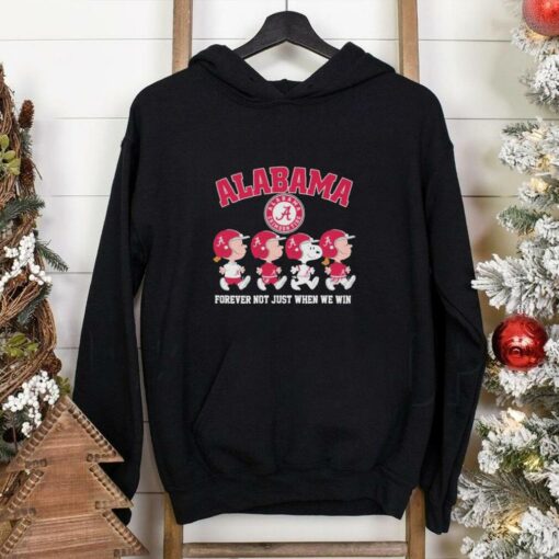 The Peanuts Characters X Alabama Crimson Tide Forever Not Just When We Win Shirt