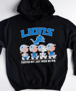 The Peanuts Detroit Lions forever not just when we win shirt
