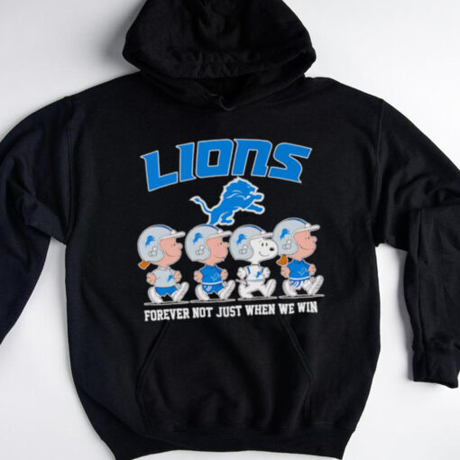 The Peanuts Detroit Lions forever not just when we win shirt