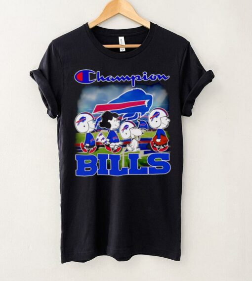 The Peanuts walking Champion Buffalo Bills shirt