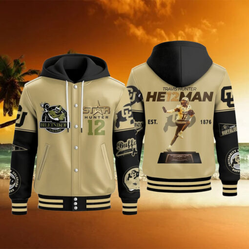 Travis Hunter He12man Star Hooded Varsity Jacket1