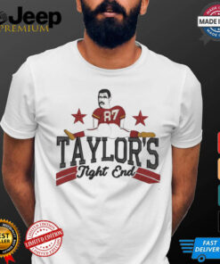 Travis Kelce Taylor’s fight end caricature shirt