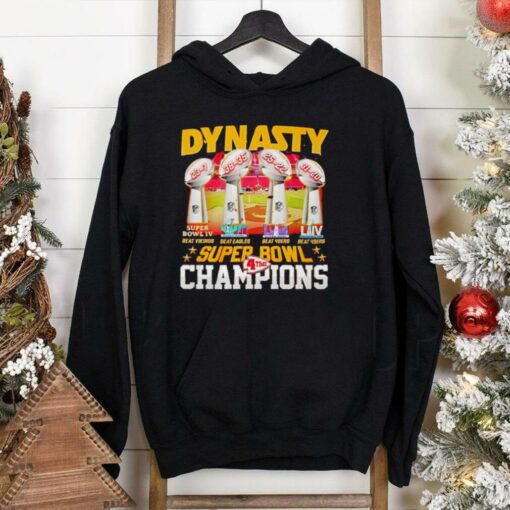 Trophies Dynasty Super Bowl Champions 4 Time shirt
