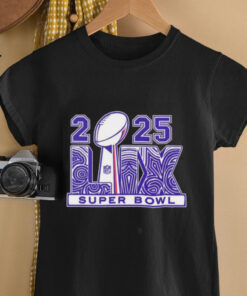 Vintage 2025 Super Bowl Lix Trophy Logo shirt