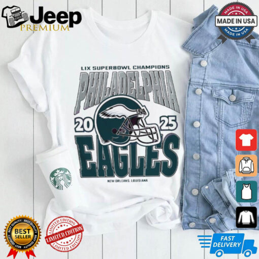 Vintage Lix Super Bowl Champions 2025 New Orleans Philadelphia Eagles T Shirt