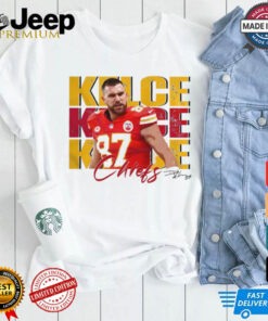 Vintage Travis Kelce 87 Kansas City Chiefs Football Players Super Bowl 2025 T Shirt