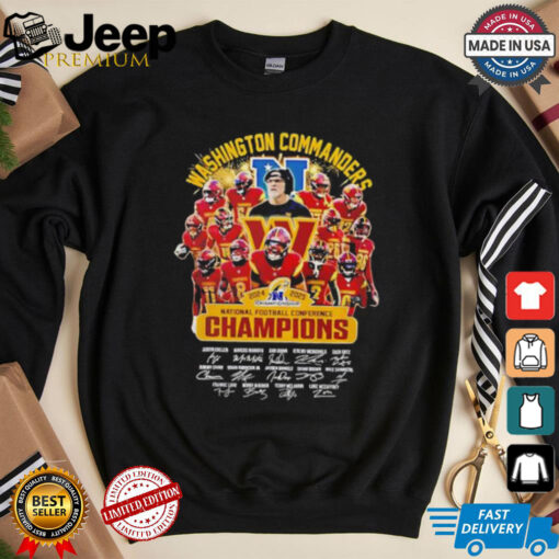 Washington Commanders 2024 2025 NFC Champions signature shirt
