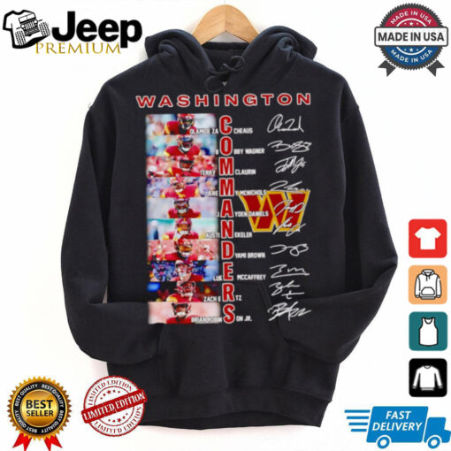 Washington Commanders Olamide Zaccheaus Bobby Wagner Terry Mclaurin Jeremy Mcnichols signatures shirt