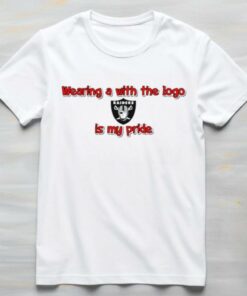 Wearing a with the logo Las Vegas Raiders is my pride shirt