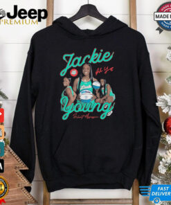 Jackie Young Laces BC Unrivaled basketball shirt