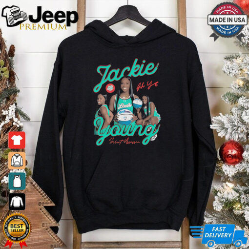 Jackie Young Laces BC Unrivaled basketball shirt