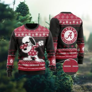 Alabama Crimson Tide Snoopy Dabbing Ugly Christmas Sweater, Ugly Sweater, Christmas Sweaters, Hoodie, Sweatshirt, Sweater