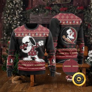 Florida State Seminoles Snoopy Dabbing Holiday Party Ugly Christmas Sweater