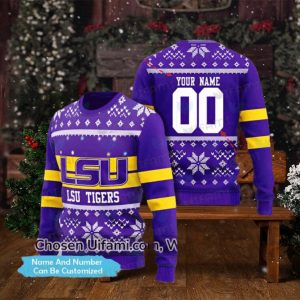 LSU Tigers Ugly Sweater Custom Radiant LSU Gifts For Dad