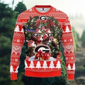 Ncaa Georgia Bulldogs Tree Christmas Ugly Christmas Sweater, All Over Print Sweatshirt, Ugly Sweater, Christmas Sweaters, Hoodie, Sweater