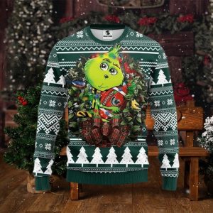 Ncaa Michigan State Spartans Grinch Hug Ugly Christmas Sweater, All Over Print Sweatshirt, Ugly Sweater, Christmas Sweaters, Hoodie, Sweater