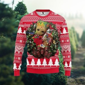 Ncaa Ohio State Buckeyes Groot Hug Ugly Christmas Sweater, All Over Print Sweatshirt, Ugly Sweater, Christmas Sweaters, Hoodie, Sweater