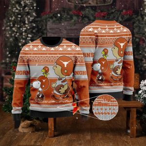 Texas Longhorns Snoopy Lover Ugly Christmas Sweater