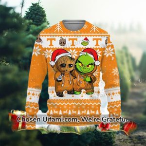 Vols Christmas Sweater Beautiful Baby Groot Grinch Gifts For Tennessee Vols Fans